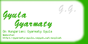 gyula gyarmaty business card